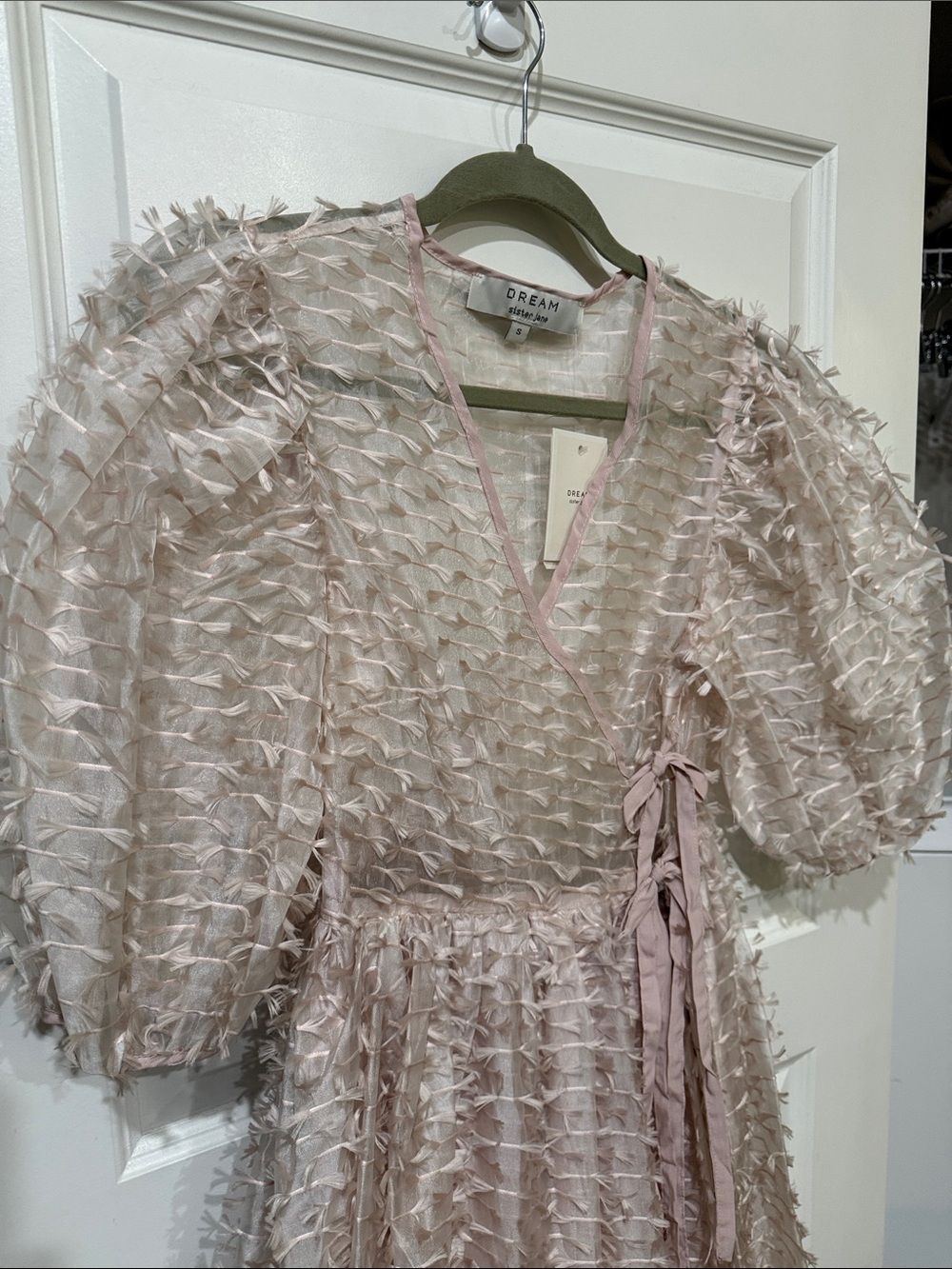 DREAM Sister Jane Fuss and Feathers Midi Wrap Dress NWT - Picture 3 of 8